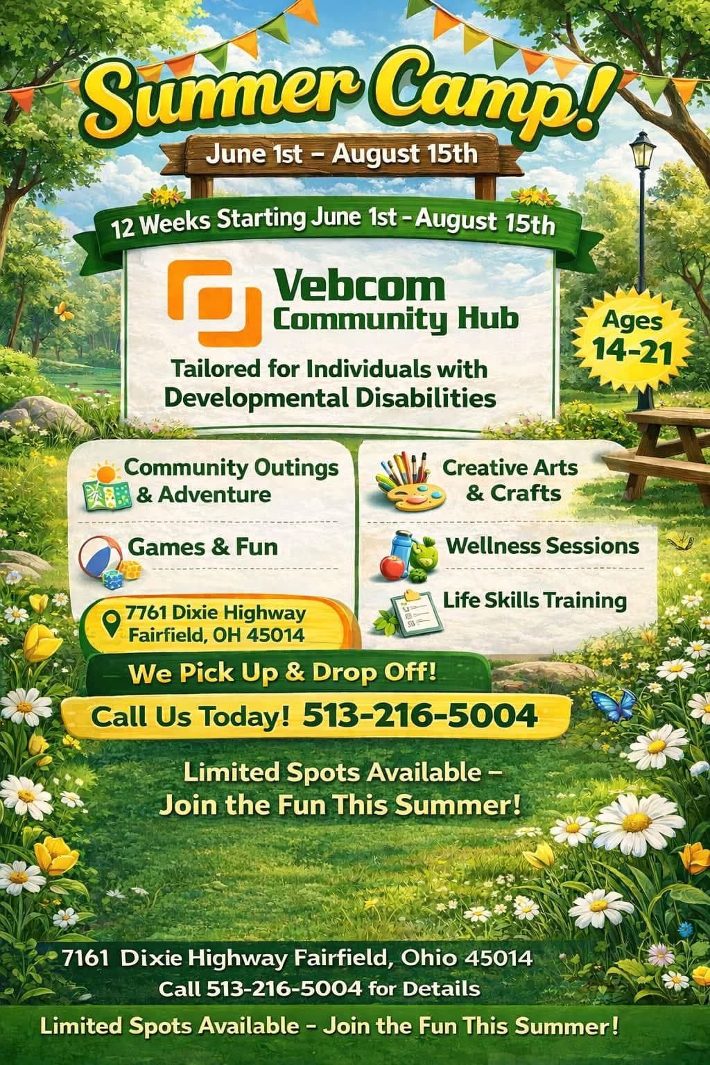 Vebcom Community Hub Summer Program flyer